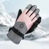 Guantes Calientes de Invierno para Hombre, Motocicleta, Bicicleta Eléctrica, Riding, Forro Grueso de Felpa, Cortavientos, Resistentes al Frío, Impermeables, Guantes de Esquí para Mujer