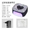 Máquina de Fototerapia para Nail Art Transfronteiriça, Lâmpada Especial Colorida com Superfície de Diamante para Salão de Unhas, Lâmpada de Secagem Rápida para Nail Art