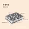 Nueva Caja de Condimentos de Acero Inoxidable de Estilo Japonés de Cuatro Sabores y Seis Sabores Caja de Condimentos para Cocina Comercial con Tapa Caja de Sabores de Acero Inoxidable 304