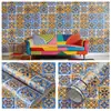 Papel Tapiz de Pared de Fondo para el Hogar Bohemio con Patrón Retro Pegatina de Pared Autoadhesiva Pegatina Impermeable a Prueba de Humedad Papel Tapiz de Decoración para Renovación
