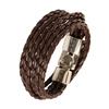 Joyería de estilo coreano al por mayor directamente de fábrica lote pulsera de cuero para estudiantes masculinos y femeninos pulsera de doble capa pulsera de PU tejida