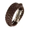 Joyería estilo coreano al por mayor pulsera de cuero para estudiantes hombres y mujeres pulsera de doble capa pulsera tejida de PU joyería pequeña