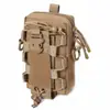 Bolsa Táctica para Botella de Agua, Bolsa Multifuncional Molle Integrada para Taza de Agua y Teléfono para Exteriores y Ciclismo, Riñonera de Accesorios EDC de Fanático Militar
