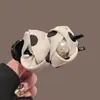 Pinza para el pelo de moño de bola para mujer, simple, de alta gama, para coleta, elegante, versátil, exquisita pinza, accesorios para el pelo para mujer, perla, trébol de cuatro hojas
