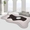 Alfombra de Cojín de Cristal Irregular Estilo Nórdico Sala de Estar Sofá Mesa de Centro Tapete de Piso Estudio Tocador Tapete Antideslizante