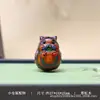 Escultura em madeira de sândalo colorido hamster ornamento criativo de mesa pequeno sândalo roxo madeira perfumada peça cultural para brincar acessório de pingente para segurar na mão diy