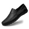 Liquidación Zapatos Casuales de Cuero para Hombre Cuero Genuino Suela Suave Mocasines Slip-On Tendencia Juvenil