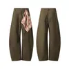 Pantalones de Trabajo de Estilo Americano con Hoja Curva Cintura Media Pierna Ancha Pierna Recta Transpirables Resistentes al Desgaste Bolsillos Desconstruidos Pantalones Deportivos Casuales Ligeramente Elásticos Sueltos