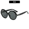 Moda Europea y Americana Nuevas Gafas de Sol con Montura Redonda en Forma de T, Protección UV, Gafas Versátiles de Gama Alta Estilo Callejero Modernas