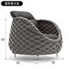 Muebles Set de Sofá de Mimbre Sala de Estar Silla de Mimbre Sofá Exterior Patio Balcón Ocio Silla Sofá de Mimbre Marco de Aluminio Exterior