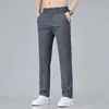 Verão 2026 Novos Calças Casuais Masculinas de Corte Reto Frescas Respiráveis Resistentes a Amassados Emagrecimento Versátil Toque de Luxo Roupas Masculinas