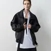 Fornecimento exclusivo transfronteiriço jaqueta de couro artesanal retrô com efeito desgastado estilo high street americano jaqueta de couro com toque high-end de rua outer
