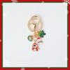 Presente de Natal Chaveiro Fofo Casal Chaveiro de Metal Pingente Feminino para AirPods Enfeites para Pendurar na Bolsa da Namorada