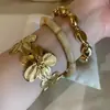 Sueños Antiguos Dorados~Set Dorado Vintage de Pulseras Apilables, Pulseras de Nicho Estilo Resort, Joyería Exagerada para Mujer