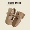 Zapatos Mary Jane para mujer con aumento de altura interior de 7 cm, nuevo estilo otoño 2026, punta poco profunda, correa de doble hebilla, adecuados para mujeres menudas, tacón grueso, zapatos planos versátiles