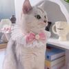 Original Gato Perro Estilo Chanel Resbaladizo Toalla Mascota Mezclilla Moño Encaje Babero Foto Joyería Babero