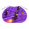 Capa Roxo de Halloween Feita Sob Medida de Fábrica com Estampa de Abóbora e Caveira para Crianças, Capa Descolada com Cadarço para Meninas