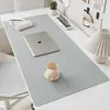 Tapete de Mesa, Extra Grande, Resistente a Manchas, à Prova d'Água para Escritório, Protetor Ocular, Tapete de Computador Ecológico de Alta Qualidade, Couro PU, Mouse Pad Simples de Cor Sólida