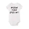 ¿Cómo estás Mono de una pieza de manga corta para niños, lindo, con letras, de verano, ropa nueva para bebés