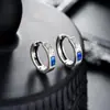 Brincos de Argola Cruzados de Zircônia Transfronteiriços para Homens, Brincos de Argola Lisos, Presilhas de Orelha de Raio, Pingentes de Orelha, Acessórios de Orelha para Mulheres, Amostra de Live do TikTok