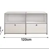 Mesa de cabeceira antiga média Armário de combinação modular de aço inoxidável Armário de armazenamento simples Armário de TV Armário lateral de jantar Armário de gavetas usm
