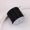 Rolo Grande Fio Elástico Plano Seda Preto Branco com Contas Feito à Mão Material DIY Pulseira de Contas Colar Acessórios de Joias