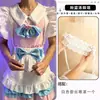 Lóbulo Lencería Sexy Atuendo de Sirviente Masculino Cosplay Lindo Gato Lazo Lolita Vestido Uniforme de Sirvienta Diario