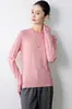 Camisa base versátil de alta gama lista para usar, textura lisa, simple y elegante, cuello redondo, manga larga, básica, para primavera y otoño, casual, para mujer