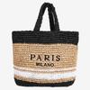 Venda Direta de Fábrica Bolsa Tote de Palha Grande Capacidade Estilo Novo Bordado de Letras Bolsa Tecida Bolsa de Praia para Férias na Costa
