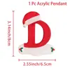 Natal Transfronteiriço 2024 26 Letras Pingente Feliz Natal Decorações de Árvore de Natal Planas de Acrílico