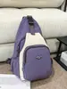 Bloqueio de Cor Simples Versátil Leve Mochila de Viagem Unissex Tecido de Nylon Portátil Multi-maneiras de Carregar Bolsa Transversal para Peito