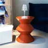 Taburete Bajo de Diseñador Nórdico Apartamento Pequeño Hogar Sala de Estar Taburete para Cambiar Zapatos Taburete Creativo de Plástico Reloj de Arena Taburete Redondo para Niños