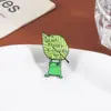 Broche Creativo Lindo Rana Verde Pequeña de Aliexpress Insignia de Accesorio de Hoja de Dibujos Animados Transfronteriza No Olvides Te Amo