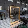 Marco de aleación de aluminio Espejo de baño para hogar inteligente Espejo de baño antivaho Espejo de dormitorio Espejo de pared Venta al por mayor