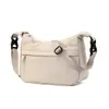Bolsa Transversal Versátil Leve de Verão para Mulheres, Lazer ao Ar Livre, Viagem, Estilo Coreano, Tendência, Literária, Simples, de Ombro, Transversal