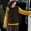Chaqueta de cuero para niña para primavera y otoño 2026, nueva chaqueta elegante con cuello de solapa para niños mayores, abrigo holgado de manga larga estilo coreano, a la moda