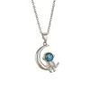 Collar de Astronauta Colgante de Dibujos Animados Regalo de San Valentín Cadena para la Clavícula Estilo Ins de Moda Collar para Pareja de Astronautas