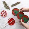 Fabricante Transfronterizo Posavasos de Fieltro Árbol de Navidad Patrón de Copo de Nieve Decoración Aislamiento Térmico Absorbente de Agua Manteles Individuales Té Regalos Creativos para el Hogar