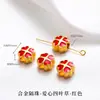 Pingente Tradicional de Cabacinha Dourada Esmalte DIY Pulseira Colar Feito à Mão Caractere da Fortuna Peças Coloridas de Esmalte Acessórios de Lingote de Ouro de Areia