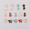 Joyería de Aleación DIY Accesorios de Metal Gato Lindo Mascota Aretes Pulsera Collar Colgante Ropa Equipaje Colgante Hecho a Mano