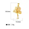 Moda Transfronteiriça Liga de Cobre Micro Diamante Zircônia Colorida Borboleta Pingente Acessórios DIY Acessórios de Colar Atacado