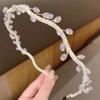 Coreia do Sul simples cristal tecido headband mulheres all-match black glass cabelo fino pressionando hairpin de alta qualidade super fada headband