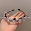 Diadema de Cristal Retro de Alta Gama Estilo Coreano Nueva para Salir, Diadema de Parte Superior Alta, Accesorio para el Cabello Dulce Versátil para Niña, Sencilla
