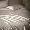 Lençol de Cama 100% Algodão Classe A Fio Duplo 100s Algodão Egípcio Cetim Algodão de Fibra Longa Sono Nu Quatro Estações Uso Doméstico Fronha Venda por Atacado