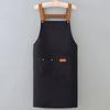 Avental de lona espessa impermeável e à prova de óleo Restaurante Masculino e Feminino Resistente à sujeira Roupas de trabalho resistentes ao desgaste Personalizado LOGO Avental de Cozinha