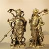 Estátua de latão de Guan Gong Wei Tuo, estátua de latão de Guan Yu, Deus da Fortuna, deus da riqueza, abertura, presente de boas-vindas, ornamentos