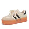 Zapatos de plataforma gruesa con cabeza redonda estilo americano, zapatos pequeños originales para mujer, primavera 2025 nuevos zapatos casuales de entrenamiento alemán XY-A395