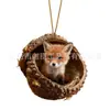 Conveniente Adorno de Navidad de Bellota de Animal del Bosque Colgante de Bellota de Animal del Bosque