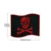 Patch Emblema Crânio Ossos Cruzados Bordado Quniu Mochila Tática Braçadeira Velcro Bandeira Pirata