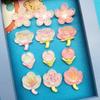 Simulação Transparente Flor Desabrochando Flor de Cerejeira diy Resina Acessórios Creme Cola Telefone Móvel Caso Headwear Hairpin Water Cup Patch